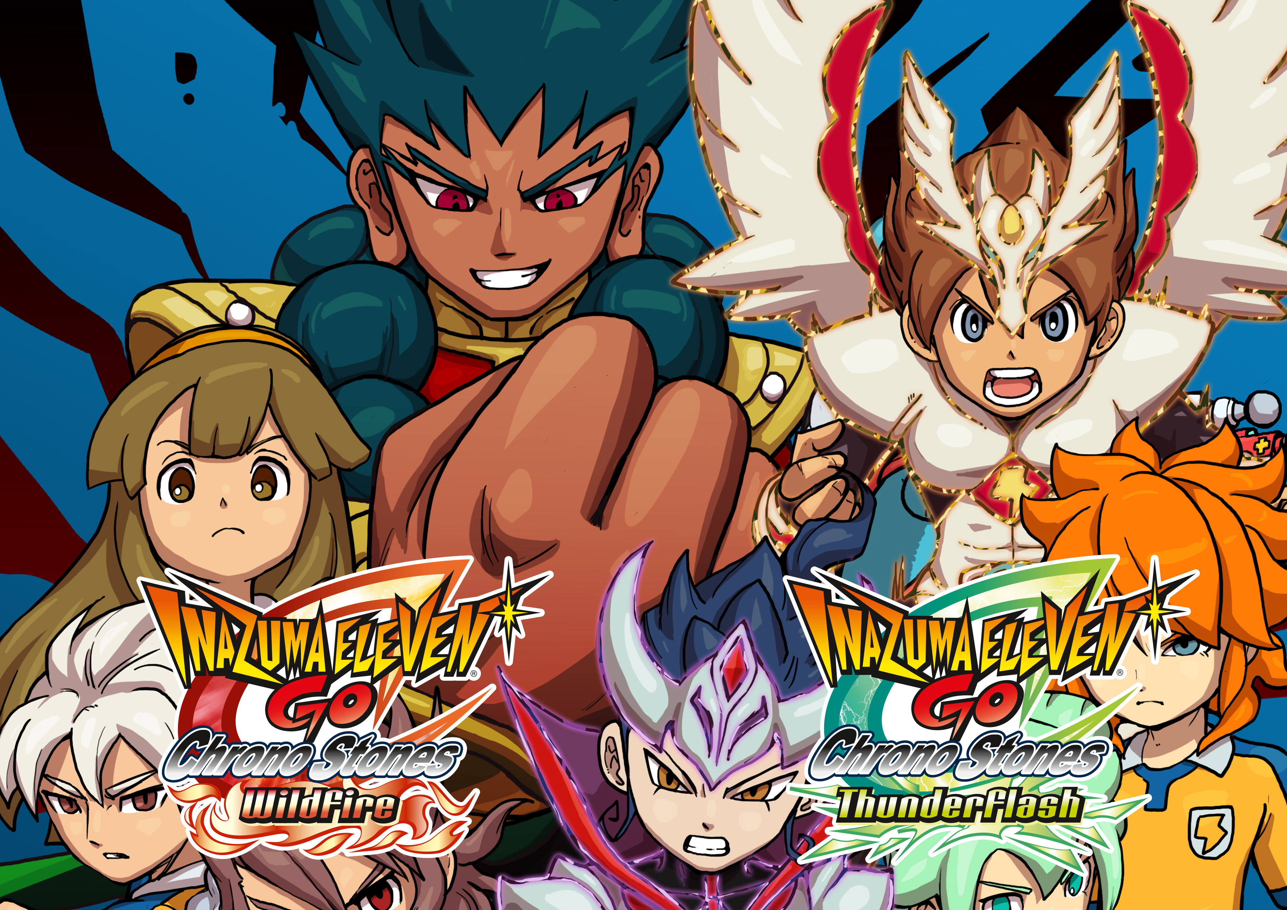 3DS - Inazuma Eleven GO: Chrono Stones: Wildfire / Thunderflash